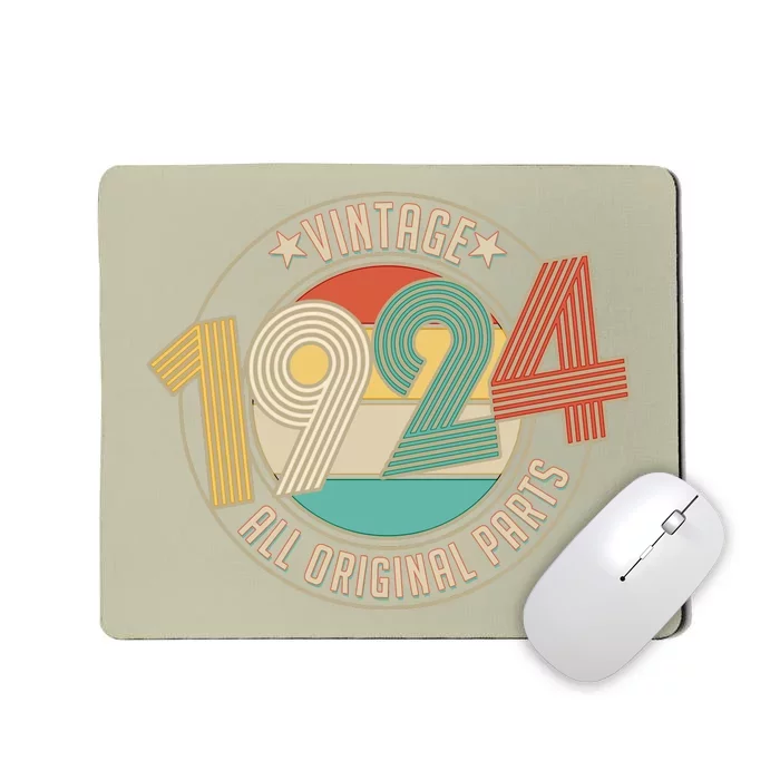 Vintage Emblem All Original Parts 1924 100th Birthday Mousepad