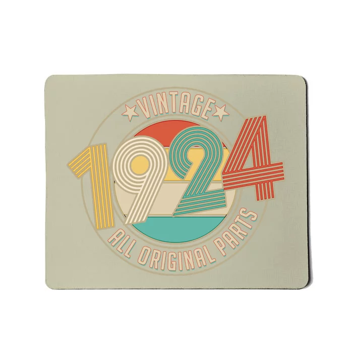 Vintage Emblem All Original Parts 1924 100th Birthday Mousepad