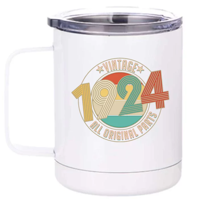 Vintage Emblem All Original Parts 1924 100th Birthday Front & Back 12oz Stainless Steel Tumbler Cup