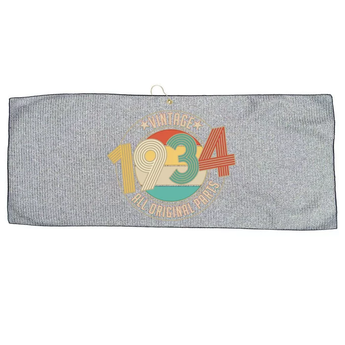 Vintage Emblem All Original Parts 1934 90th Birthday Large Microfiber Waffle Golf Towel