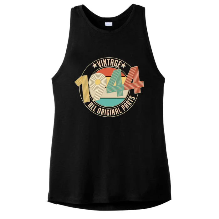 Vintage Emblem All Original Parts 1944 80th Birthday Ladies Tri-Blend Wicking Tank