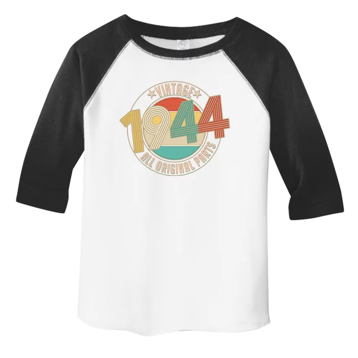 Vintage Emblem All Original Parts 1944 80th Birthday Toddler Fine Jersey T-Shirt