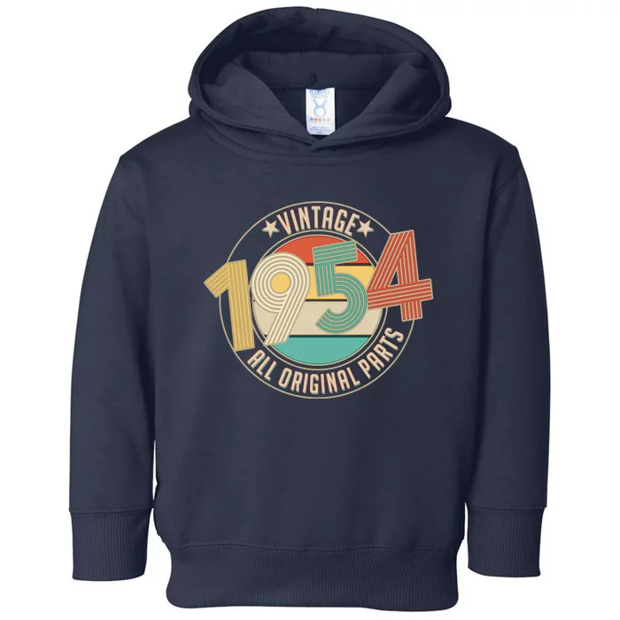 Vintage Emblem All Original Parts 1954 70th Birthday Toddler Hoodie