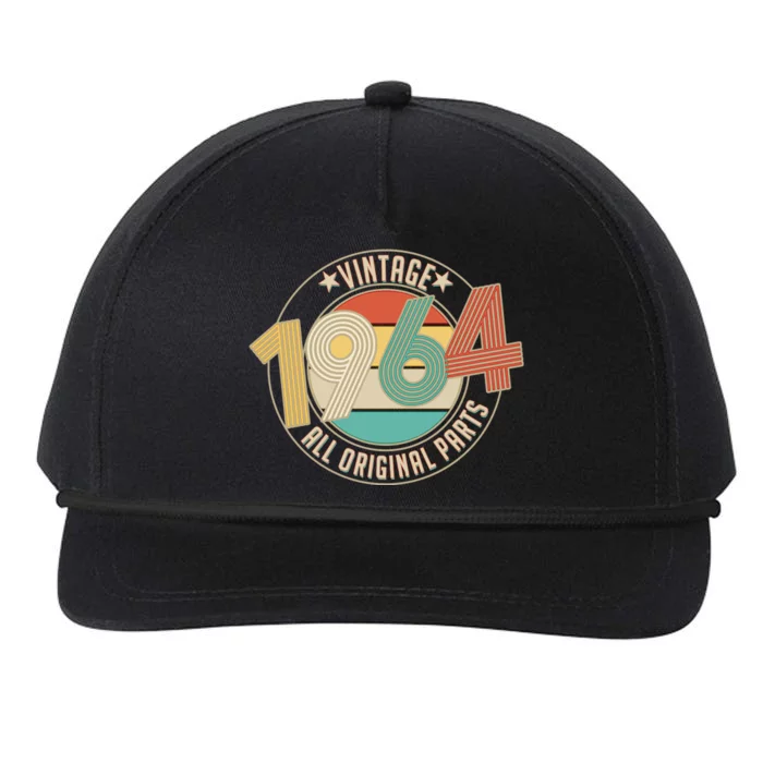 Vintage Emblem All Original Parts 1964 60th Birthday Snapback Five-Panel Rope Hat