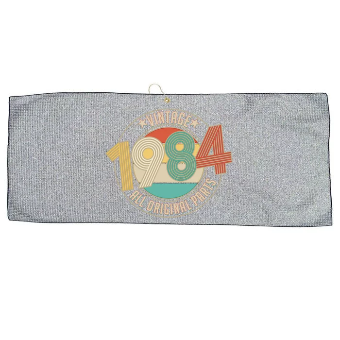 Vintage Emblem All Original Parts 1984 40th Birthday Large Microfiber Waffle Golf Towel