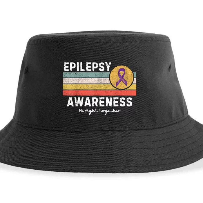 Vintage Epilepsy Awareness Sustainable Bucket Hat