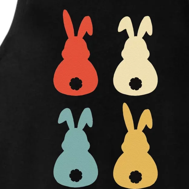 Vintage Easter Bunny Retro Gift Idea Ladies Tri-Blend Wicking Tank