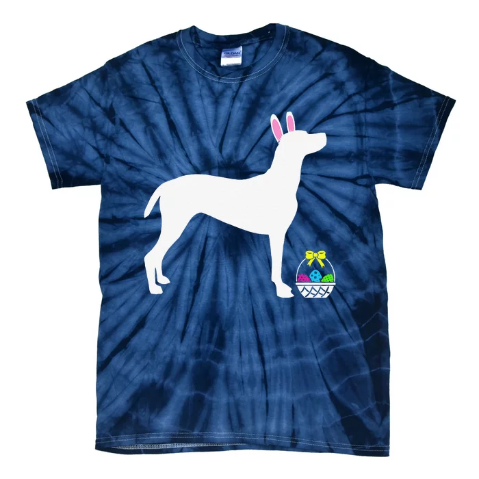 Vizsla Easter Bunny Dog Silhouette Tie-Dye T-Shirt