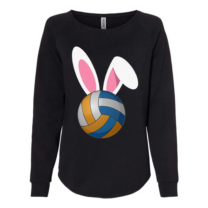 Volleyball Easter Bunny Rabbit Ears Egg Decorating Womens California Wash Sweatshirt