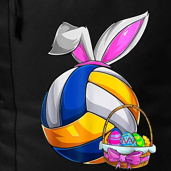 Volleyball Easter Bunny Ears Easter Eggs Hunting Basket Daily Commute Backpack