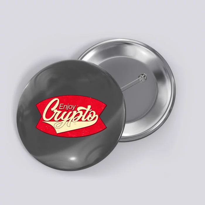 Vintage Enjoy Crypto Cola Drink Cryptocurrency Bitcoin Button