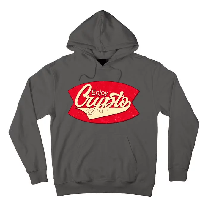 Vintage Enjoy Crypto Cola Drink Cryptocurrency Bitcoin Tall Hoodie