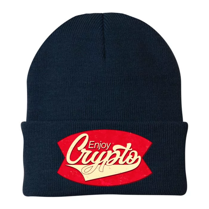 Vintage Enjoy Crypto Cola Drink Cryptocurrency Bitcoin Knit Cap Winter Beanie