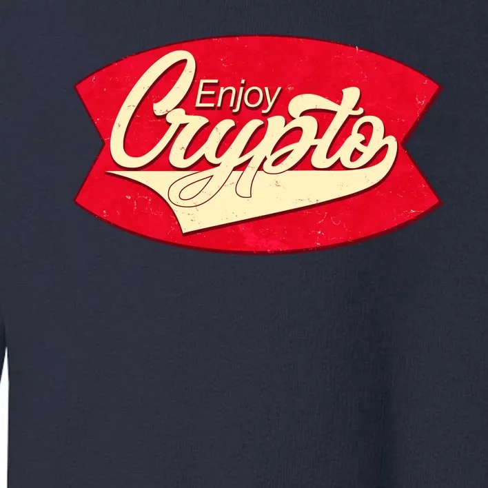 Vintage Enjoy Crypto Cola Drink Cryptocurrency Bitcoin Toddler Sweatshirt