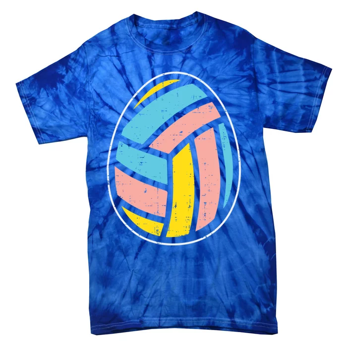 Volleyball Egg Cute Easter Ball Sports Player Team Coach Gift Tie-Dye T-Shirt