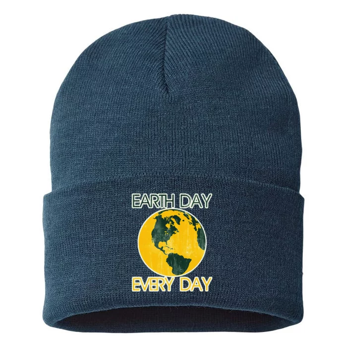 Vintage Earth Day Earth Day Every Day Sustainable Knit Beanie