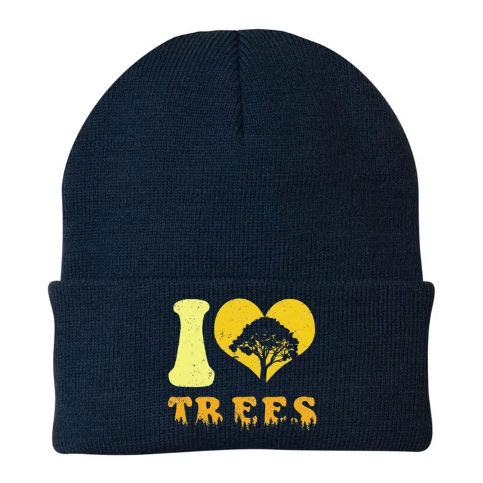 Vintage Earth Day I Love Trees Teacher Knit Cap Winter Beanie