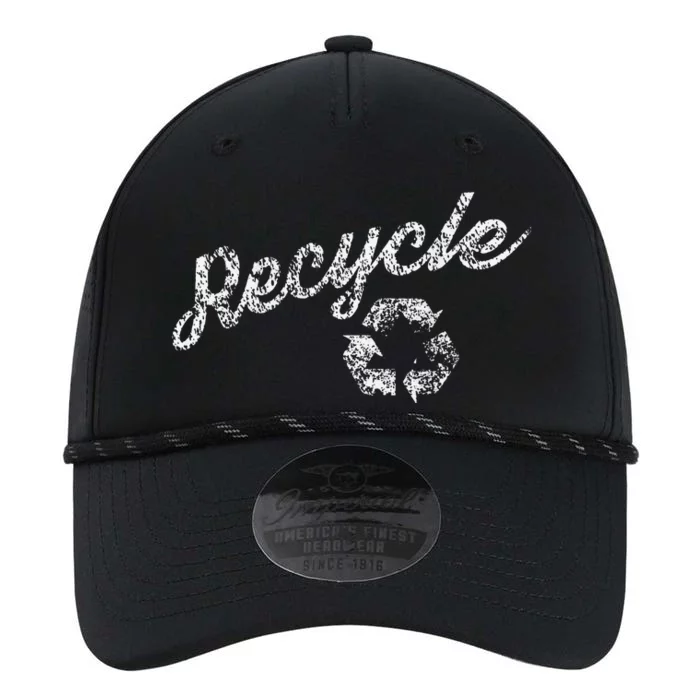 Vintage Earth Day Womens Distressed Recycle Logo Performance The Dyno Cap