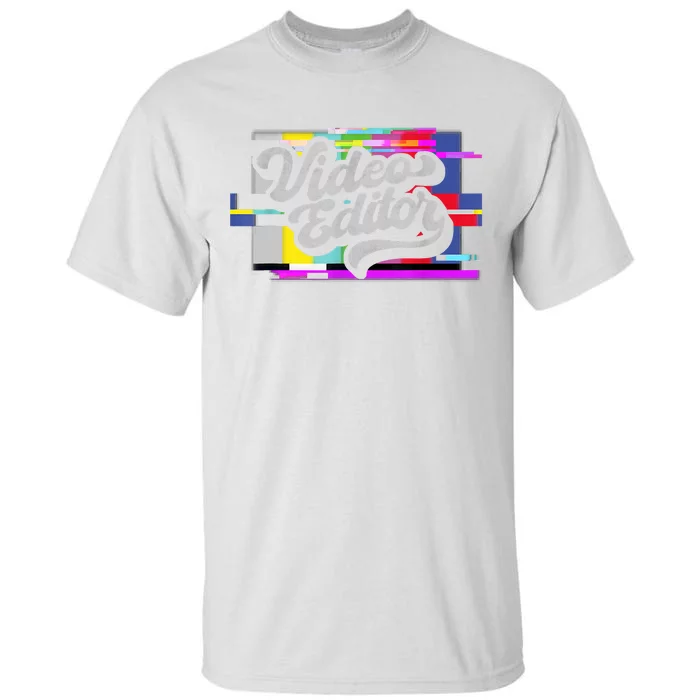 Video Editor, Distressed Color Bars Tall T-Shirt