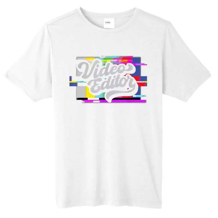 Video Editor, Distressed Color Bars ChromaSoft Performance T-Shirt