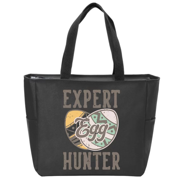 Vintage Expert Egg Hunter Funny Easter Zip Tote Bag