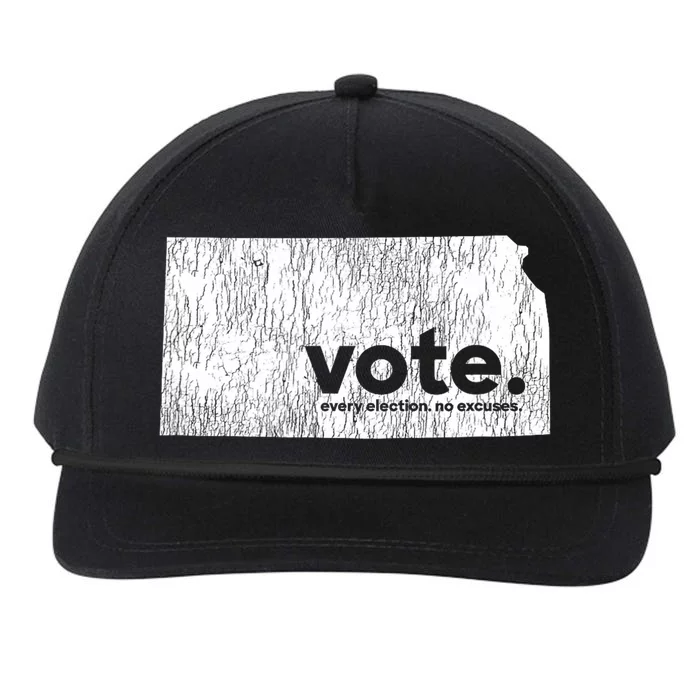 Vote Every Election No Excuses Kansas Snapback Five-Panel Rope Hat