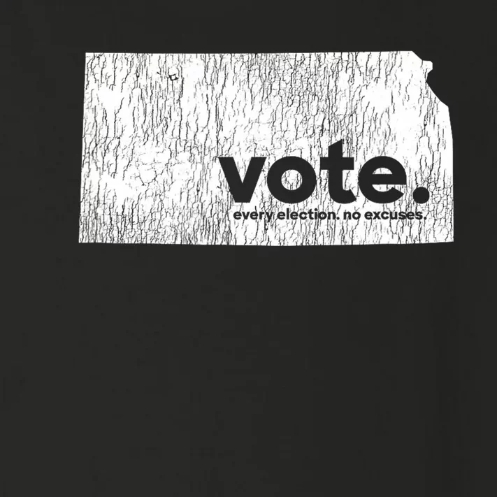 Vote Every Election No Excuses Kansas Toddler Long Sleeve Shirt