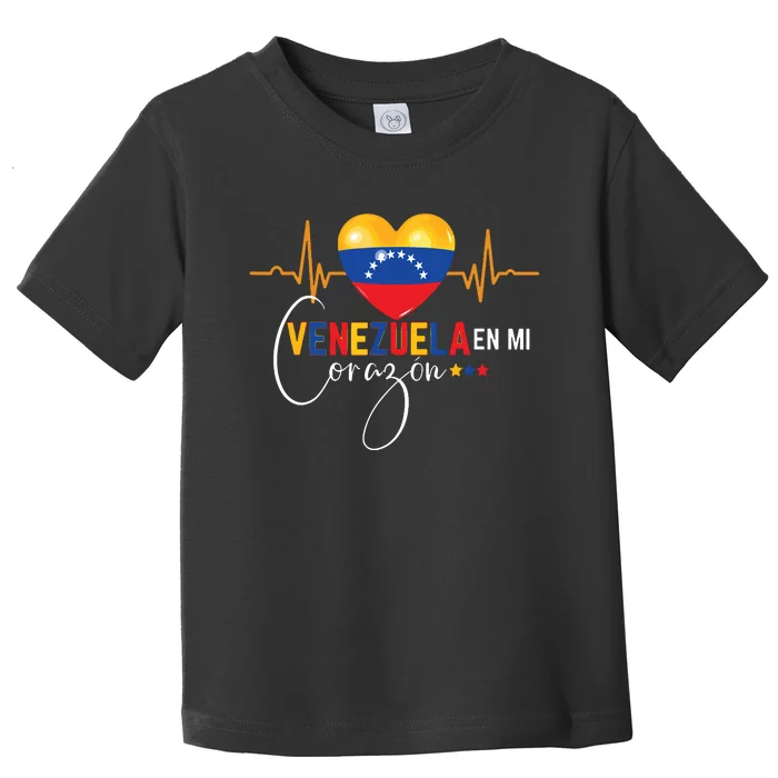 Venezuela En El Corazon Venezuelan Pride Toddler T-Shirt