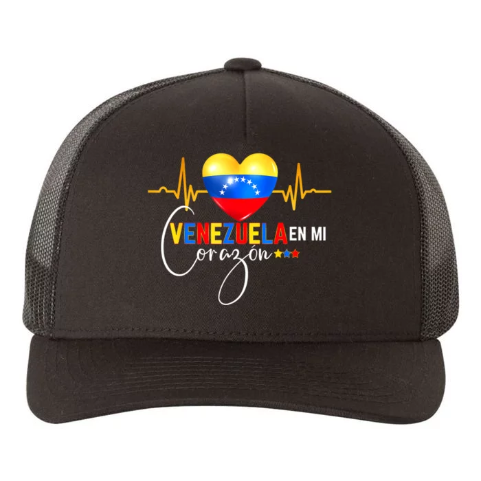 Venezuela En El Corazon Venezuelan Venezuela Flag Latin Yupoong Adult 5-Panel Trucker Hat