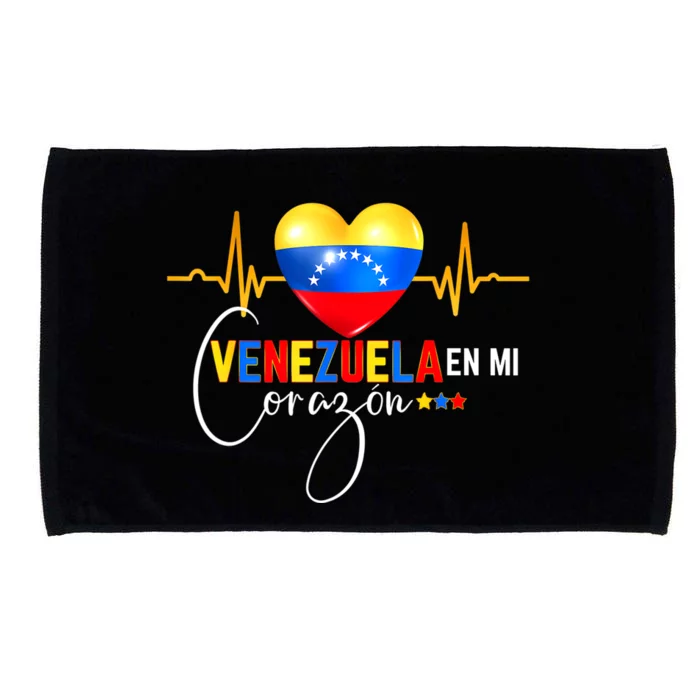 Venezuela En El Corazon Venezuelan Venezuela Flag Latin Microfiber Hand Towel