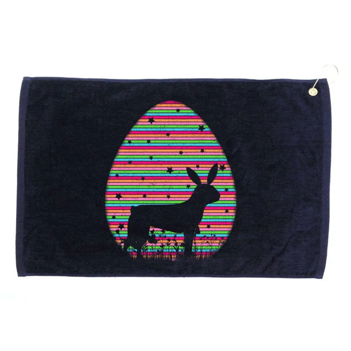 Vintage Easter Egg Lover Boston Terrier Dog Easter Sunday Meaningful Gift Grommeted Golf Towel