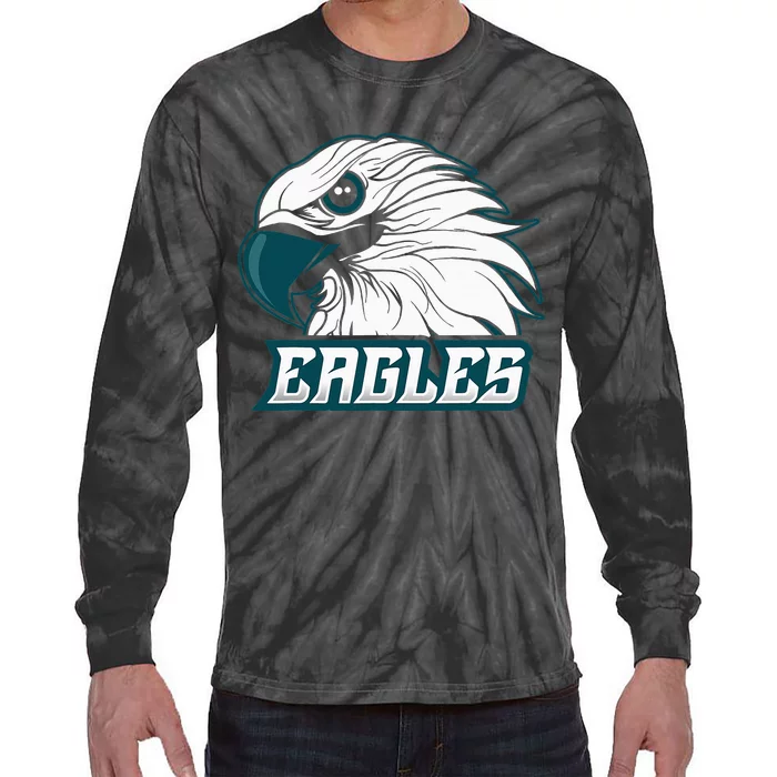 Vintage Eagles Flying Bird Inspirational Tie-Dye Long Sleeve Shirt