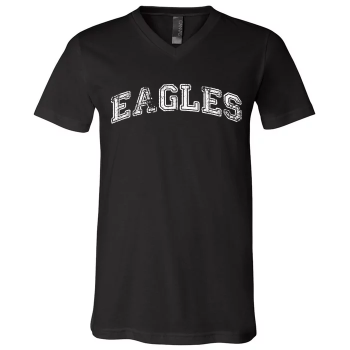 Vintage Eagles Flying Bird Inspirational Eagles Fly Design V-Neck T-Shirt