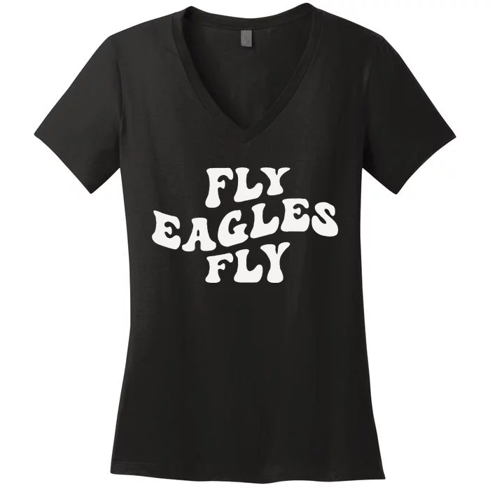 Vintage E.A.G.L.Es F.L.Y.I.N.G. Bird Inspirational Women's V-Neck T-Shirt