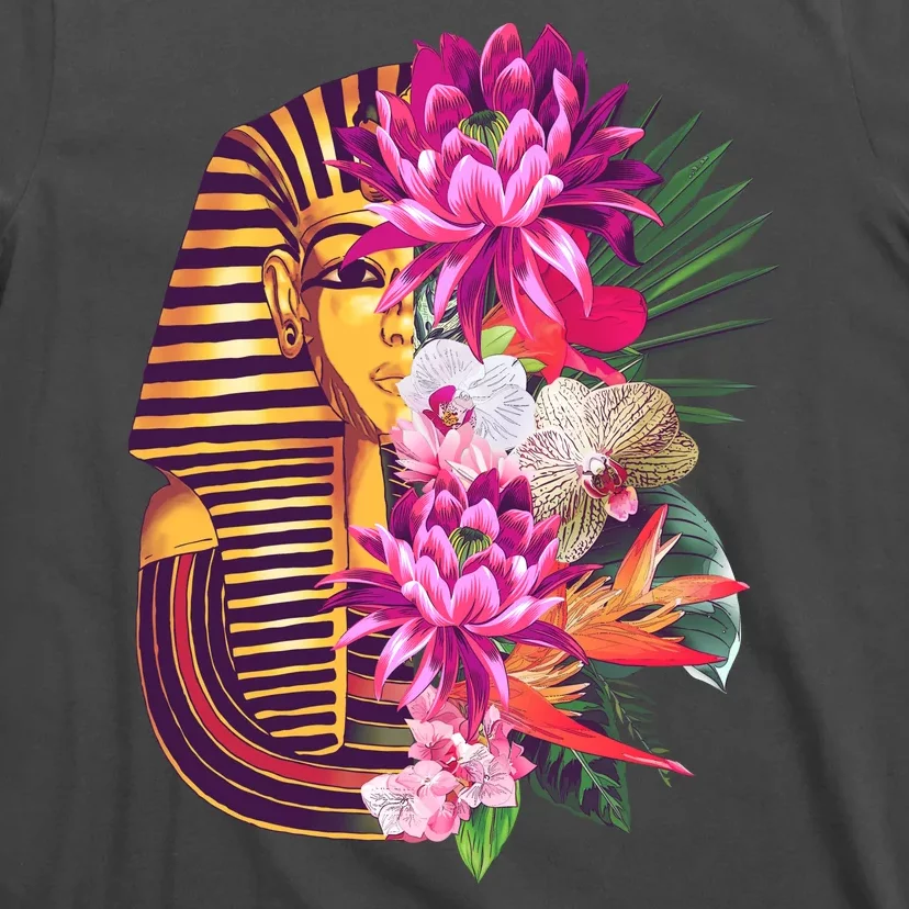 Vintage Exotic Flowers Floral Pharaoh Mask T-Shirt