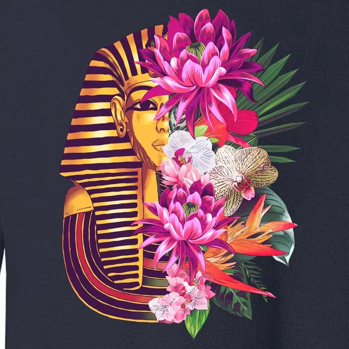 Vintage Exotic Flowers Floral Pharaoh Mask Toddler Sweatshirt