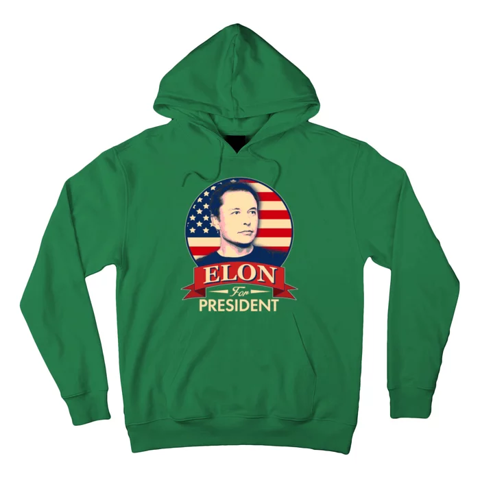 Vote Elon For President Emblem Hoodie