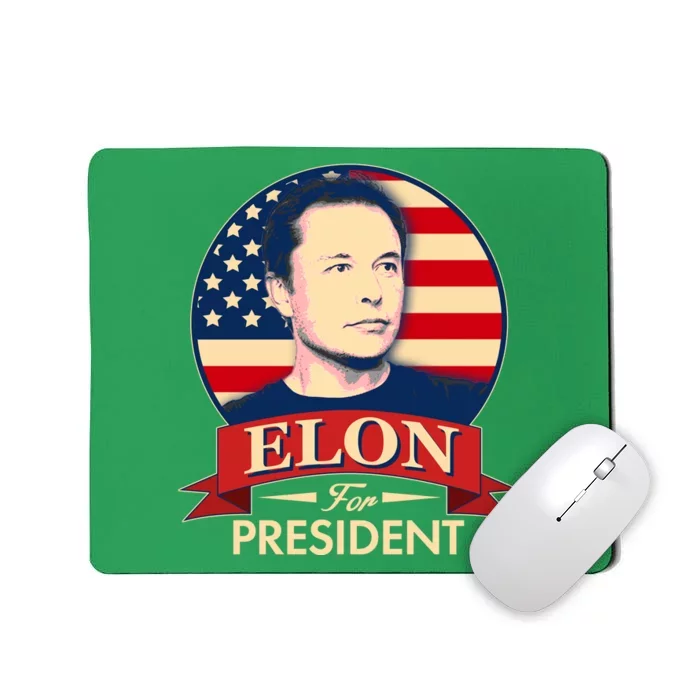 Vote Elon For President Emblem Mousepad