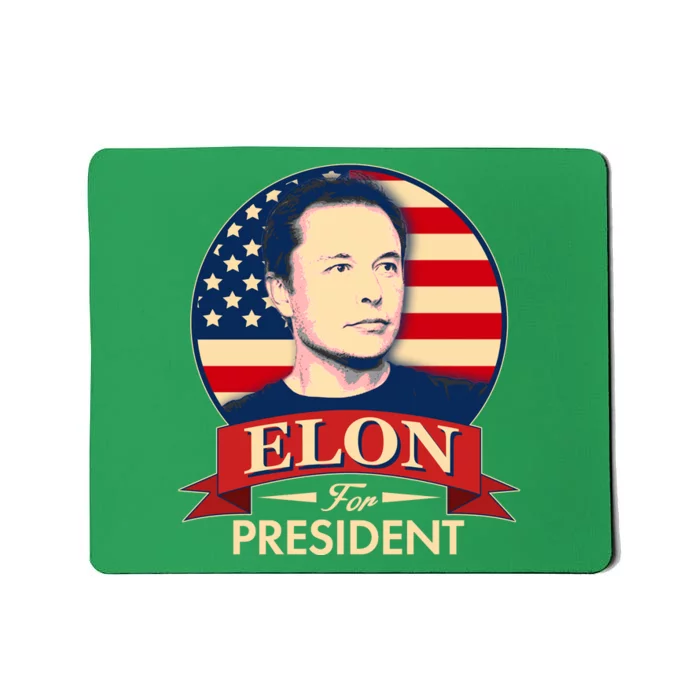 Vote Elon For President Emblem Mousepad