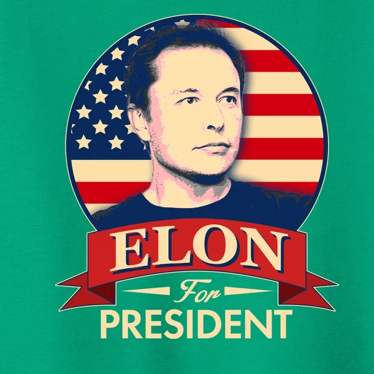 Vote Elon For President Emblem Toddler T-Shirt