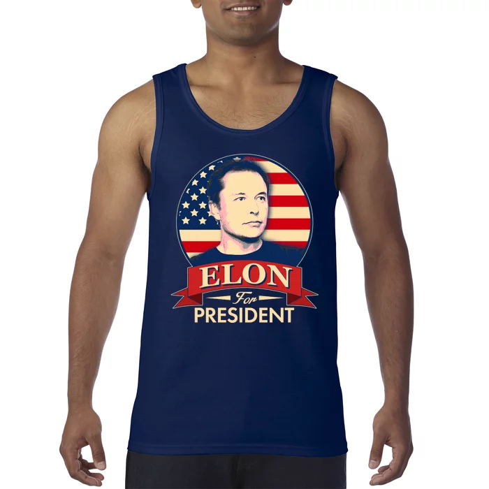 Vote Elon For President Emblem Tank Top