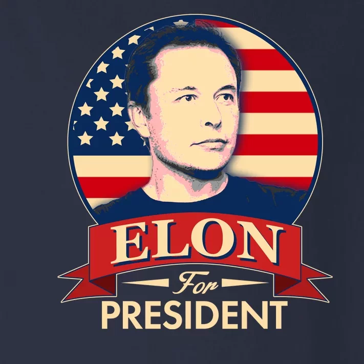 Vote Elon For President Emblem Toddler Long Sleeve Shirt