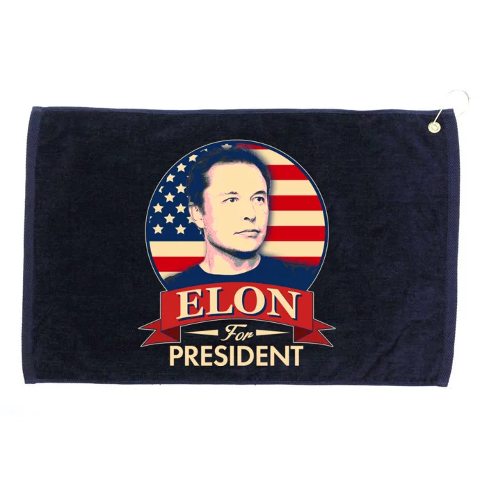 Vote Elon For President Emblem Grommeted Golf Towel