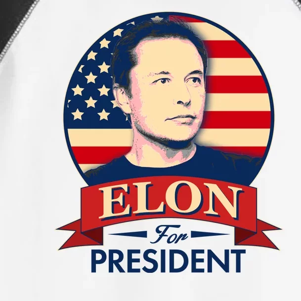 Vote Elon For President Emblem Toddler Fine Jersey T-Shirt