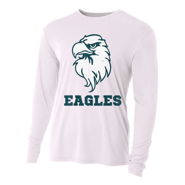 Vintage Eagle Flying Bird Inspirational Eagle Fan Cooling Performance Long Sleeve Crew