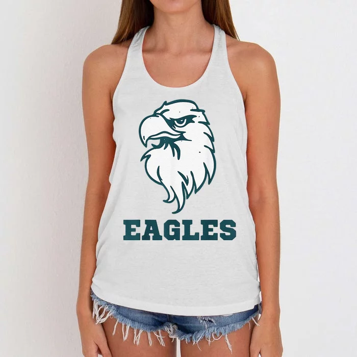 Vintage Eagle Flying Bird Inspirational Eagle Fan Women's Knotted Racerback Tank