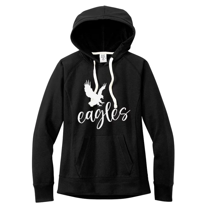 Vintage E.A.G.L.E.S Flying Bird Inspirational Women's Fleece Hoodie