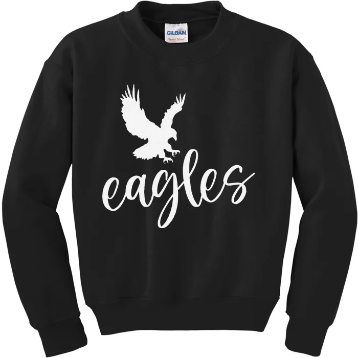 Vintage E.A.G.L.E.S Flying Bird Inspirational Kids Sweatshirt