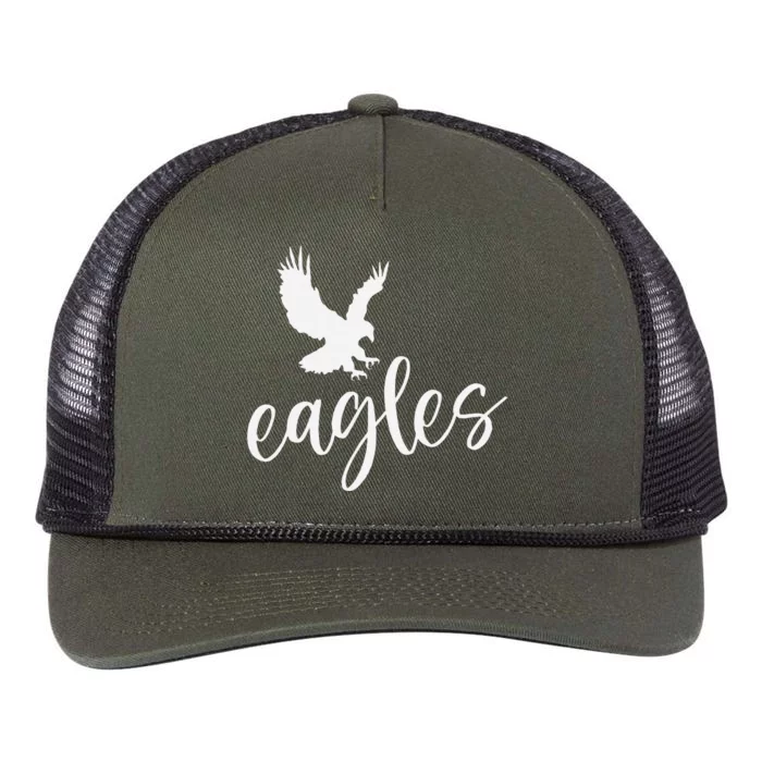 Vintage E.A.G.L.E.S Flying Bird Inspirational Retro Rope Trucker Hat Cap