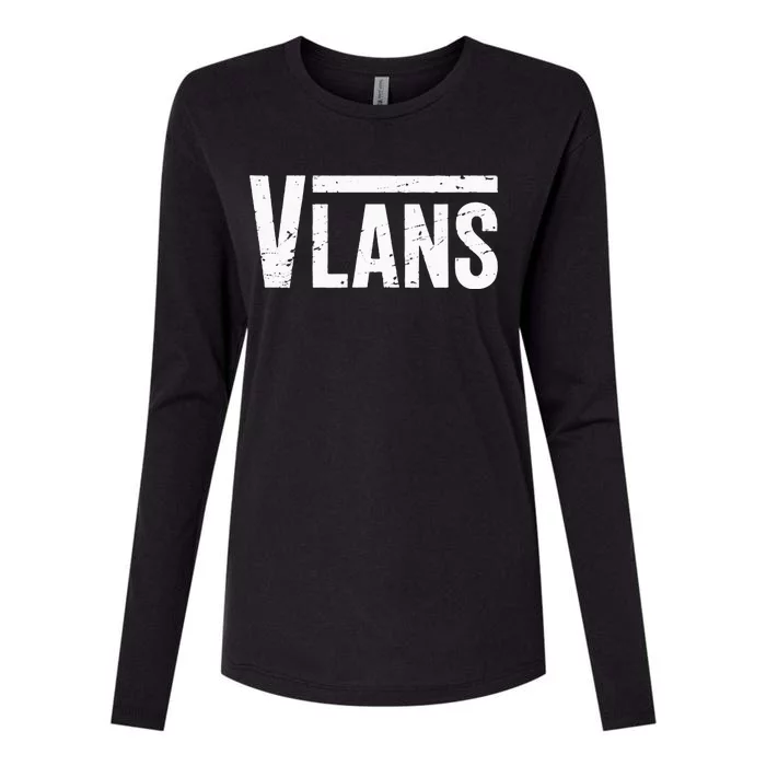 Vlans Engineering Funny Network Admin It Specialist Womens Cotton Relaxed Long Sleeve T-Shirt